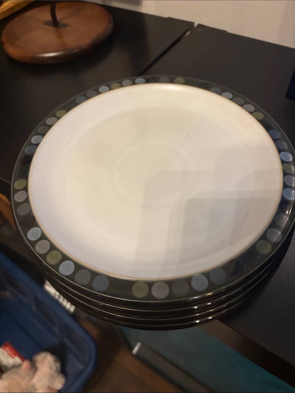 Denby Jet Dot Salad plates.